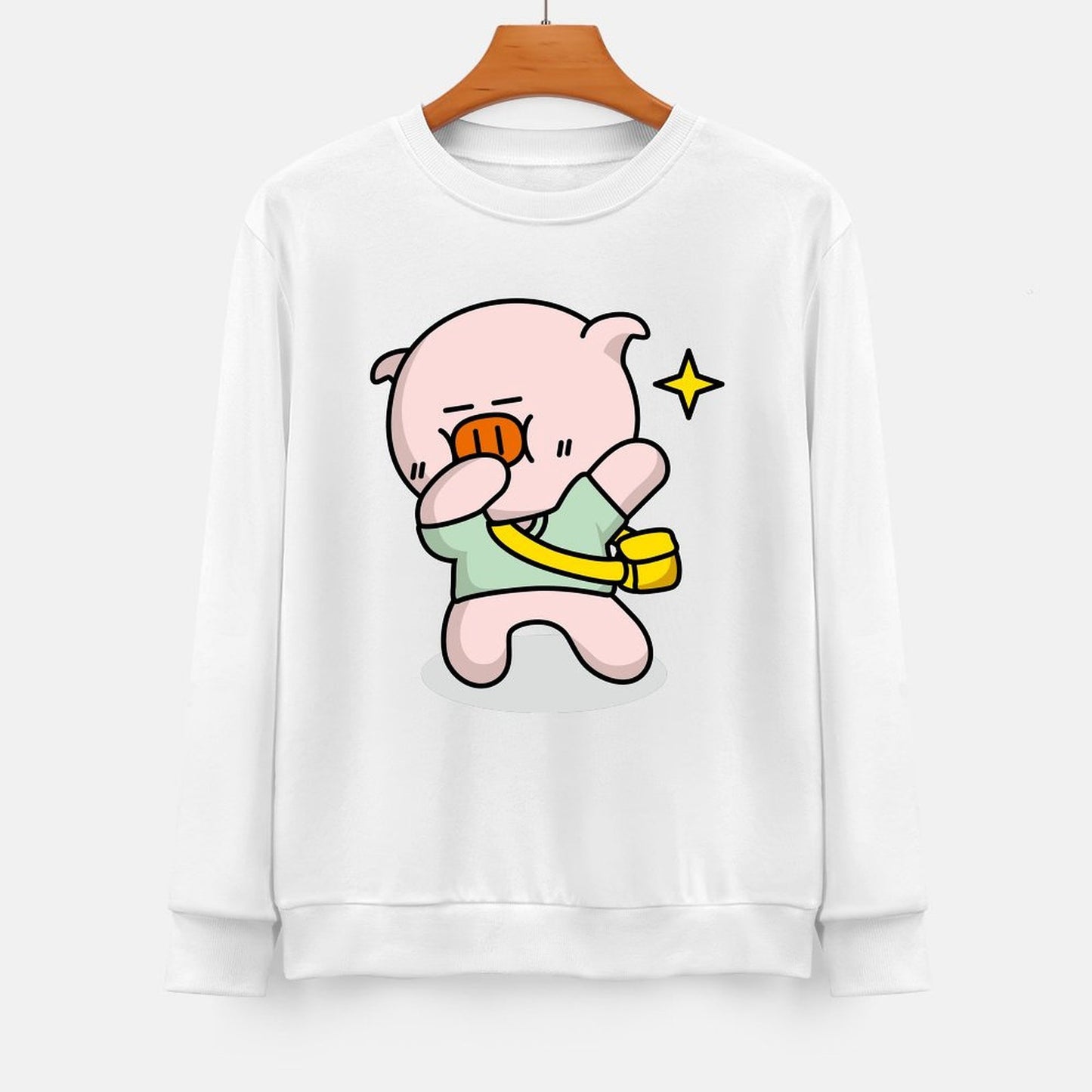 Front Patterned Long Sleeve TopMinimal Regular