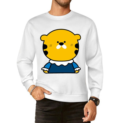 Front Patterned Long Sleeve TopSolid Relaxed Fit