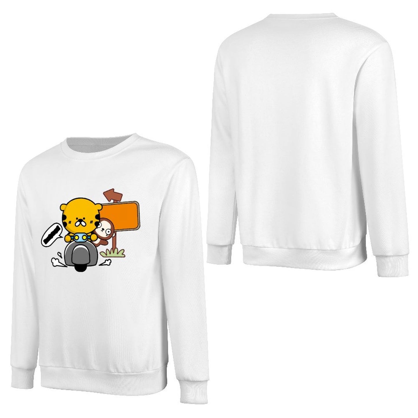 Front Patterned Long Sleeve TopMinimal EasyStyle