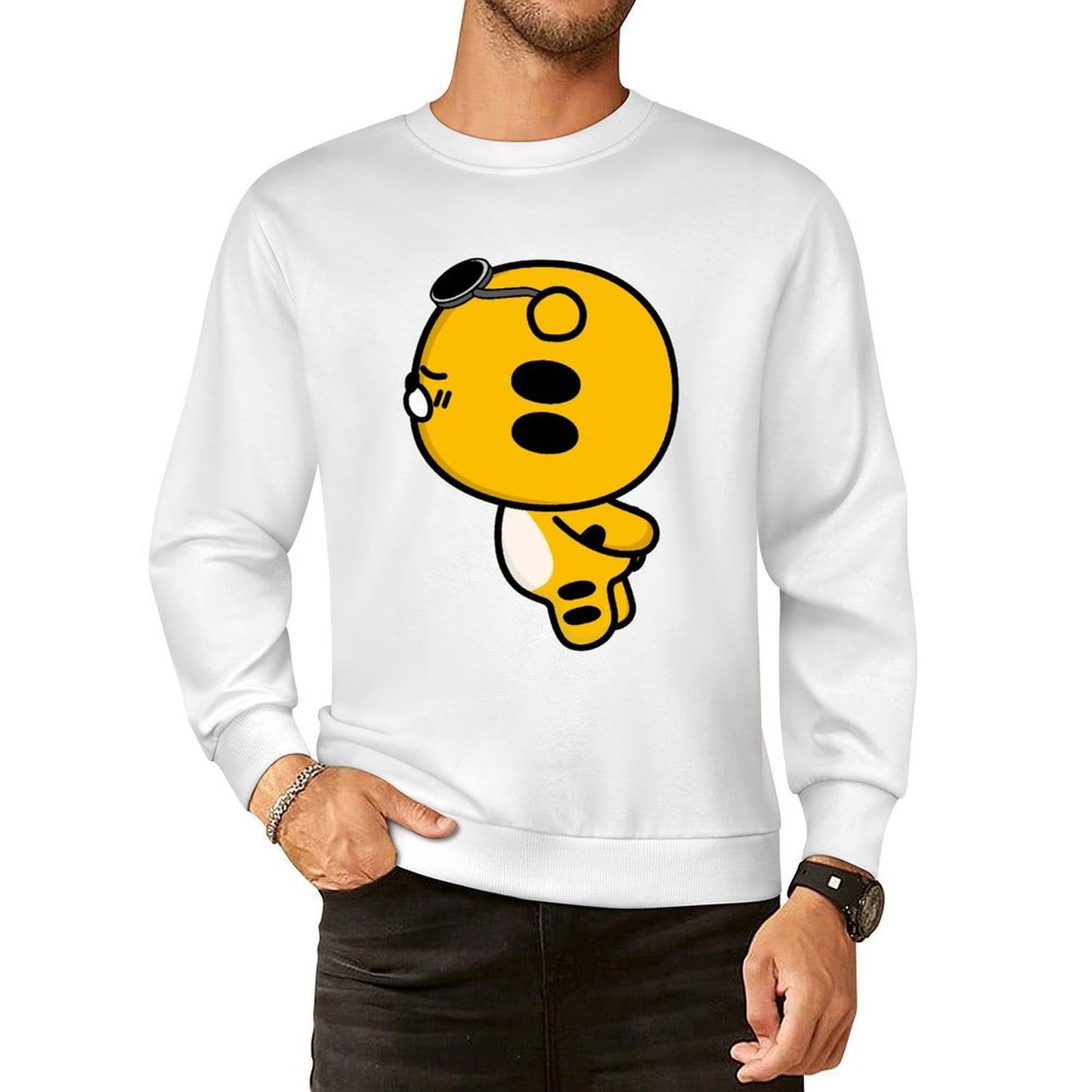 Front Patterned Long Sleeve TopLogo-Ready Recycled
