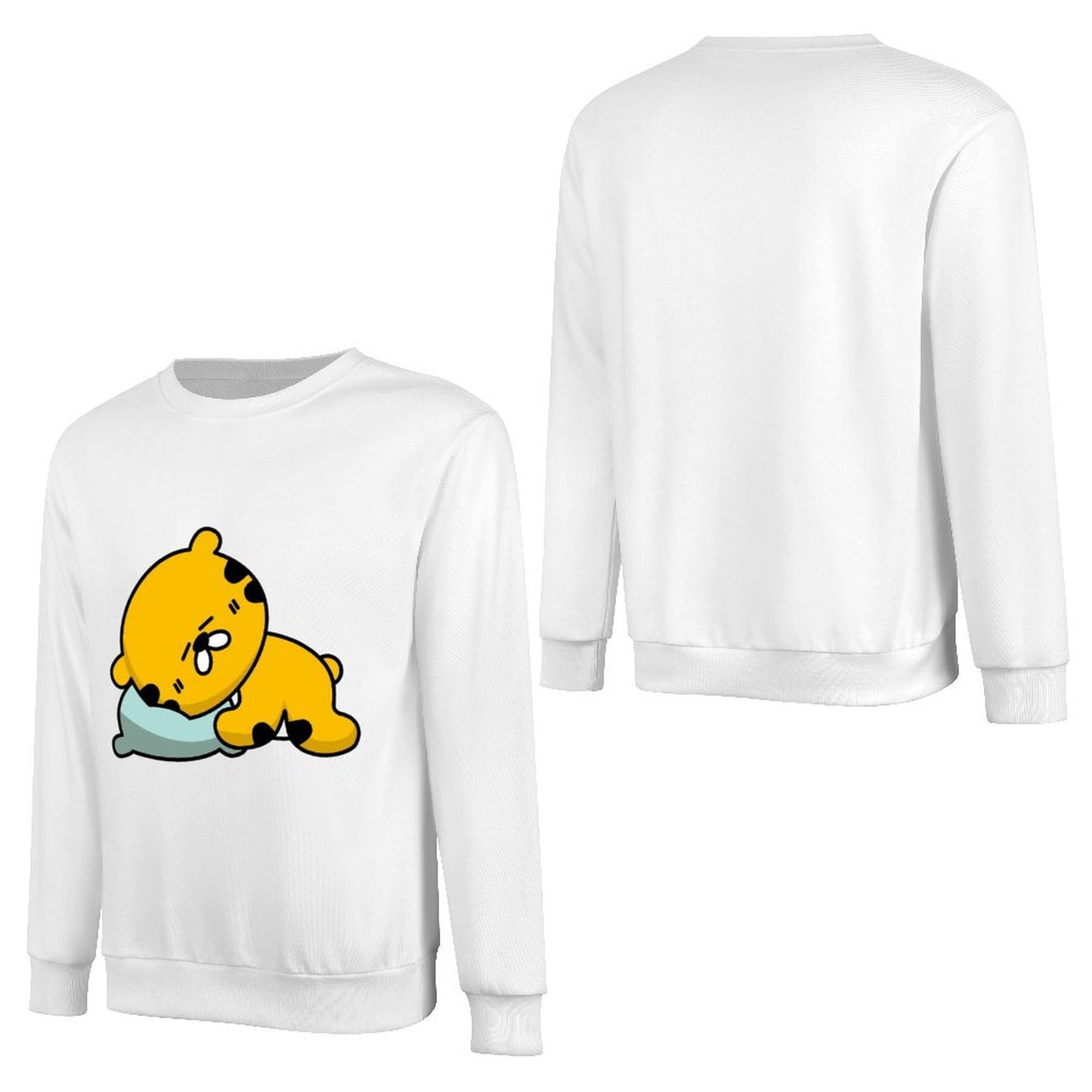 Front Patterned Long Sleeve TopSmoothWear Pocket Tee