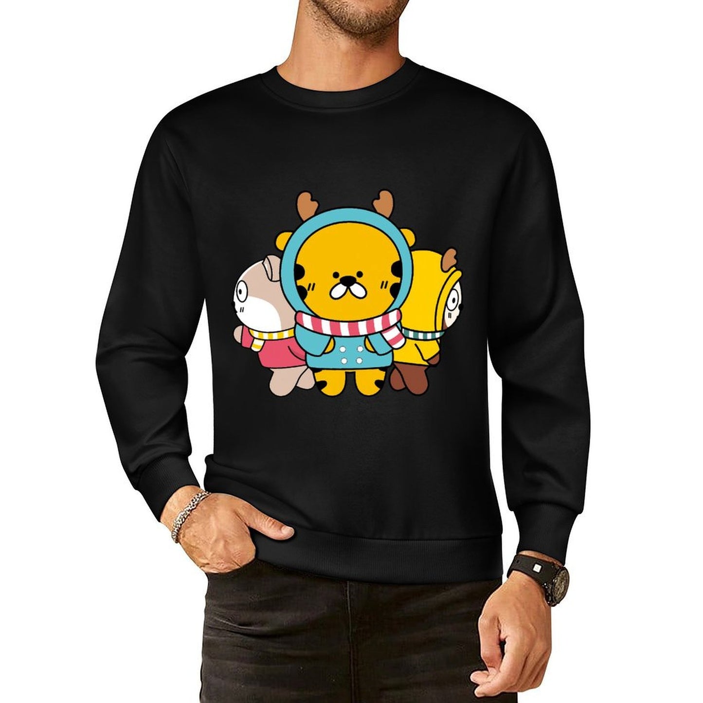 Front Patterned Long Sleeve TopEssentialFit Printed