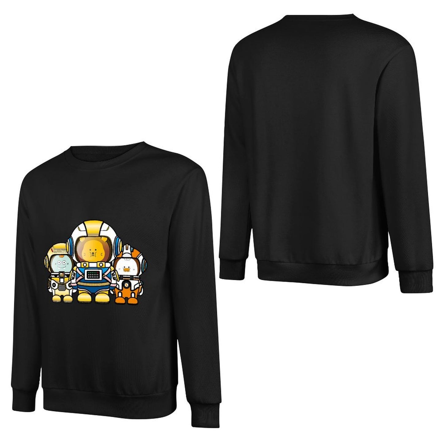 Front Patterned Long Sleeve TopClean Solid