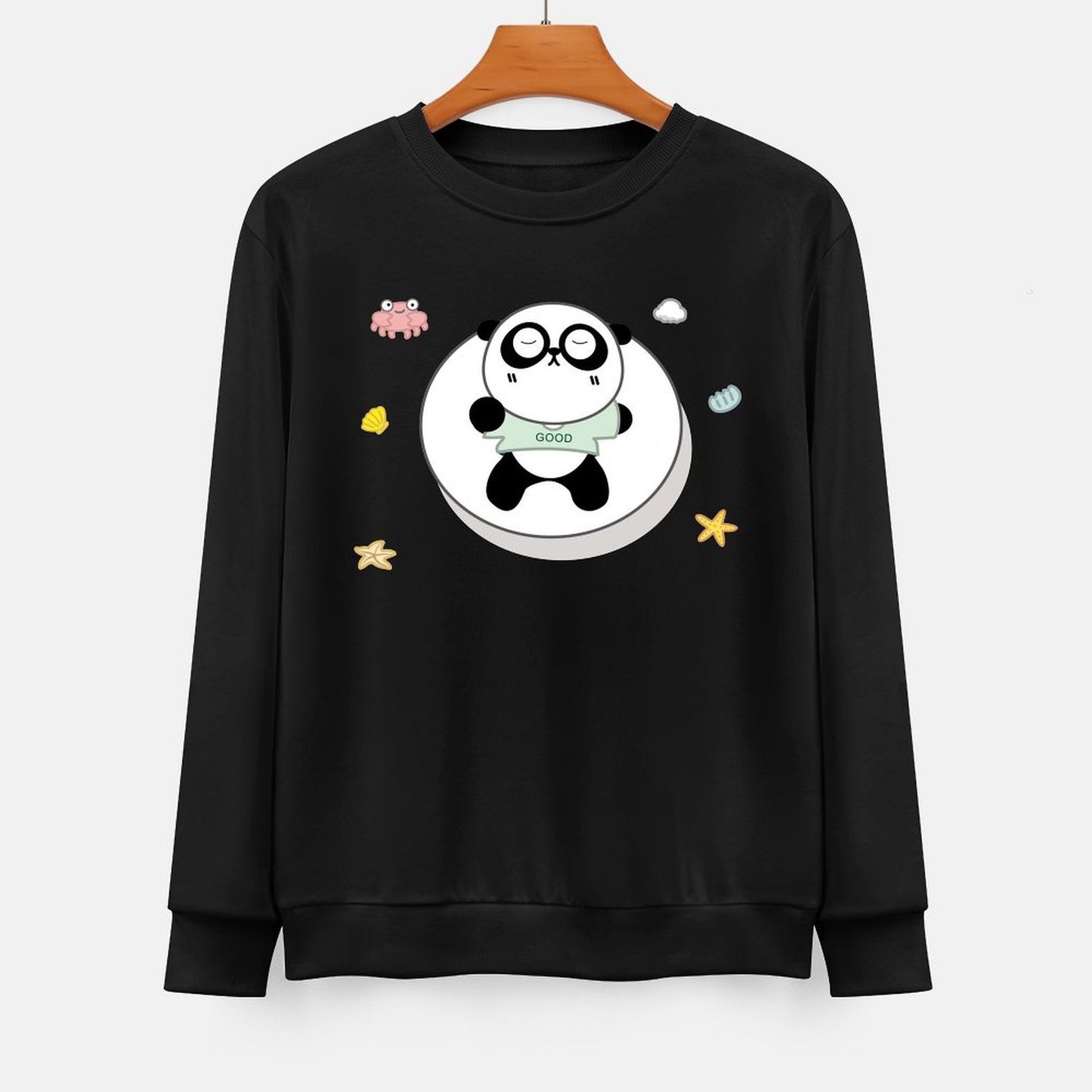  Front Patterned Long Sleeve TopBasicSeries Reliable