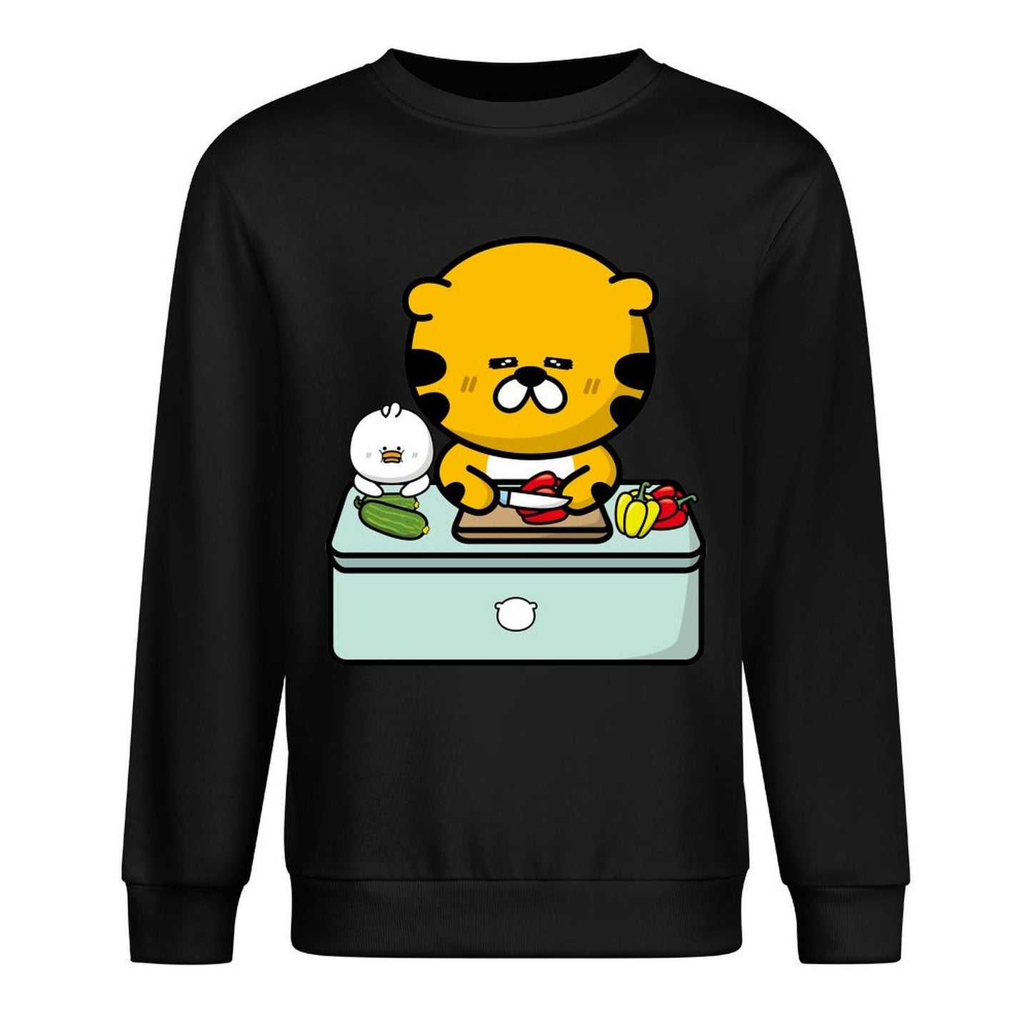 Front Patterned Long Sleeve Top Soft-Touch Logo-Ready