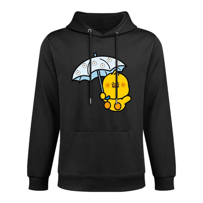 Solid Sleek Front Graphic Hoodies