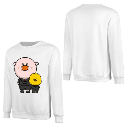 Front Patterned Long Sleeve TopCrisp Print Solid