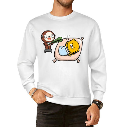 Front Patterned Long Sleeve TopSharp Cotton