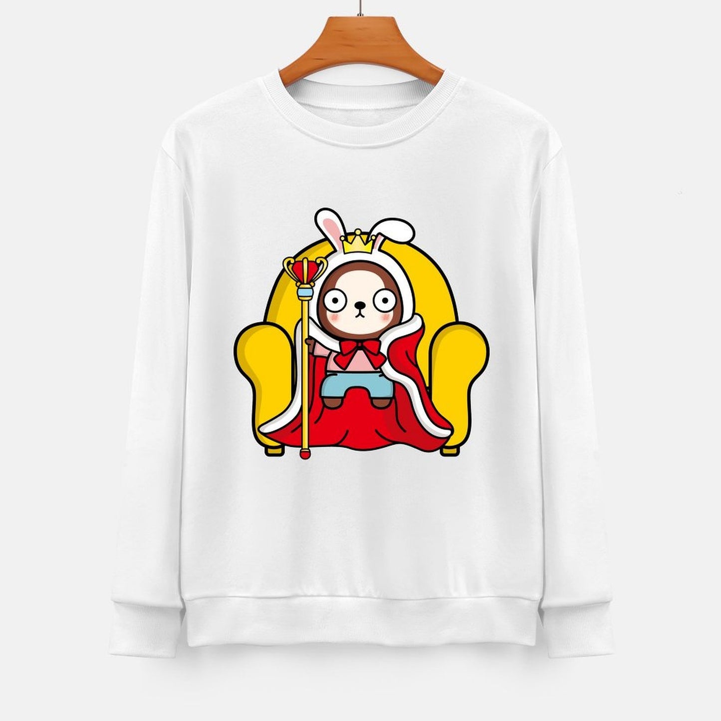 Front Patterned Long Sleeve Top Casual