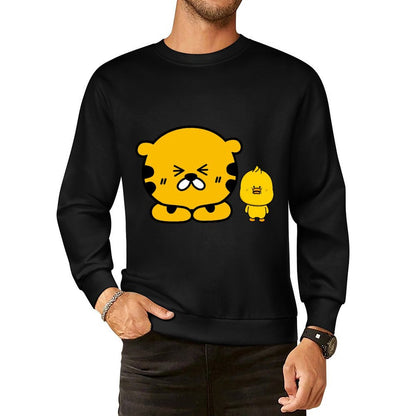 Front Patterned Long Sleeve TopLong Lasting Crewneck