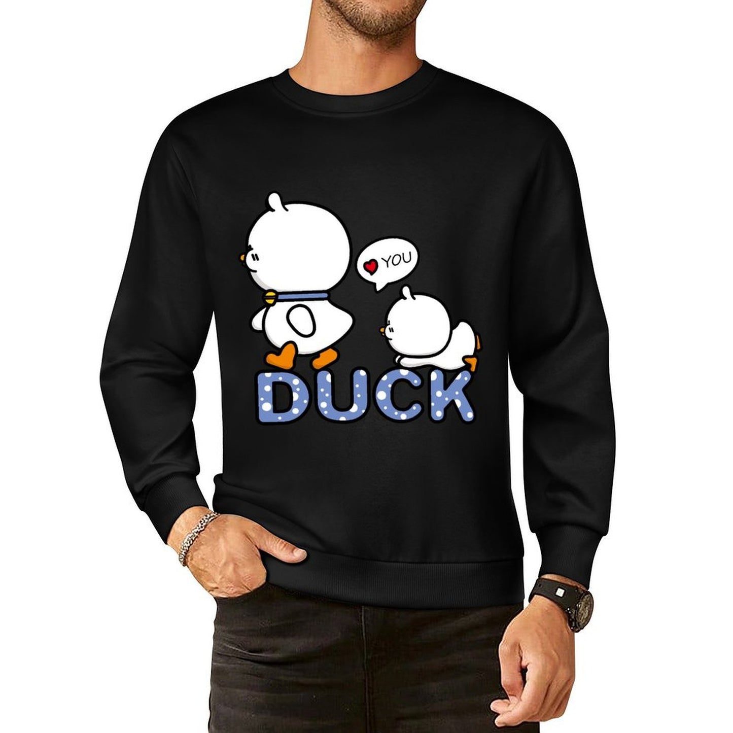 Front Patterned Long Sleeve TopStreet Design-Your-Own