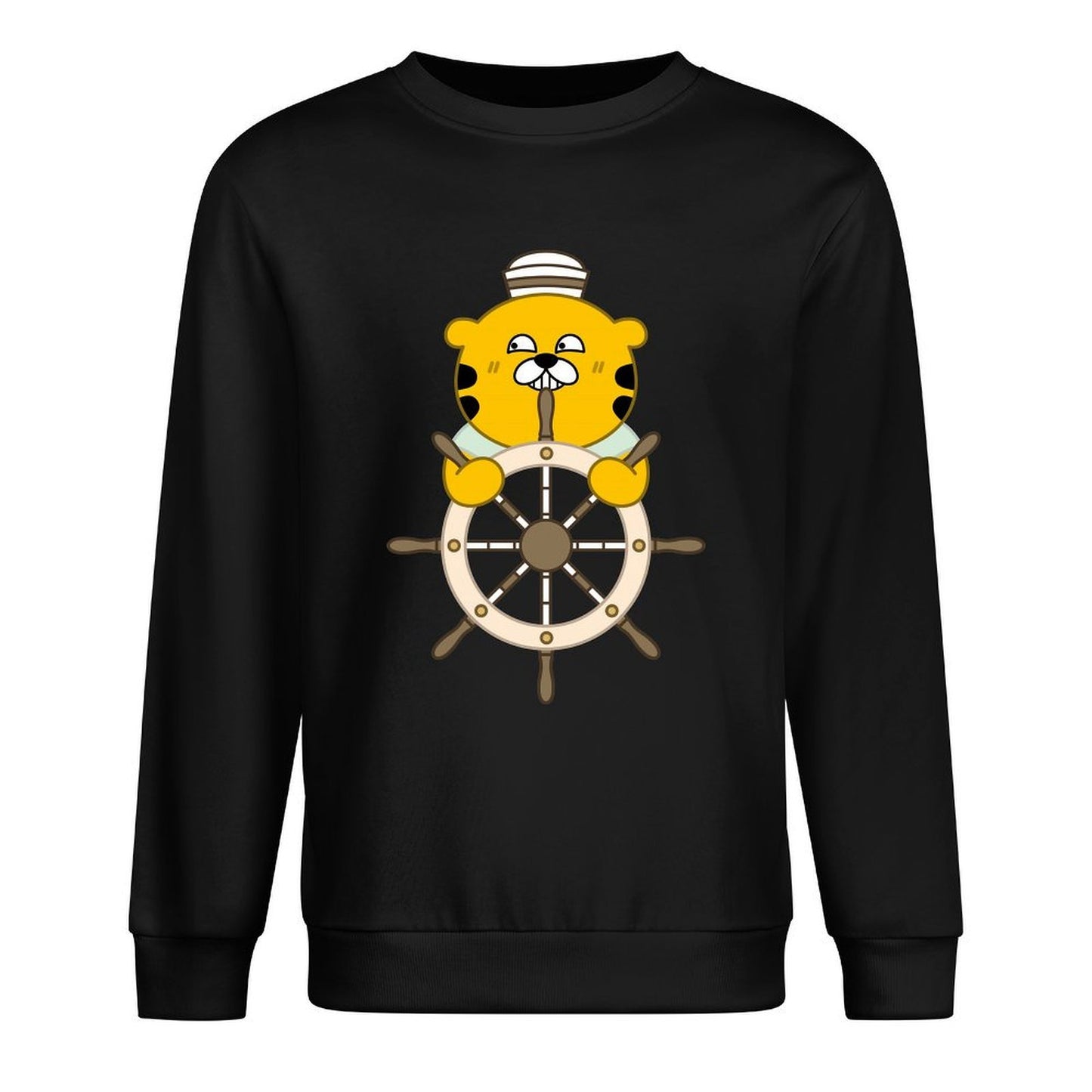 Front Patterned Long Sleeve TopChill Fade-Proof