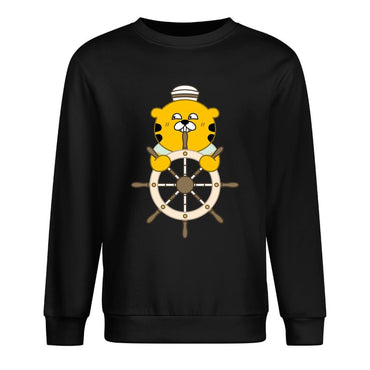 Front Patterned Long Sleeve TopChill Fade-Proof