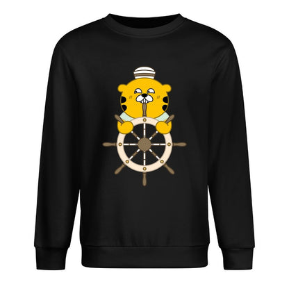 Front Patterned Long Sleeve TopChill Fade-Proof