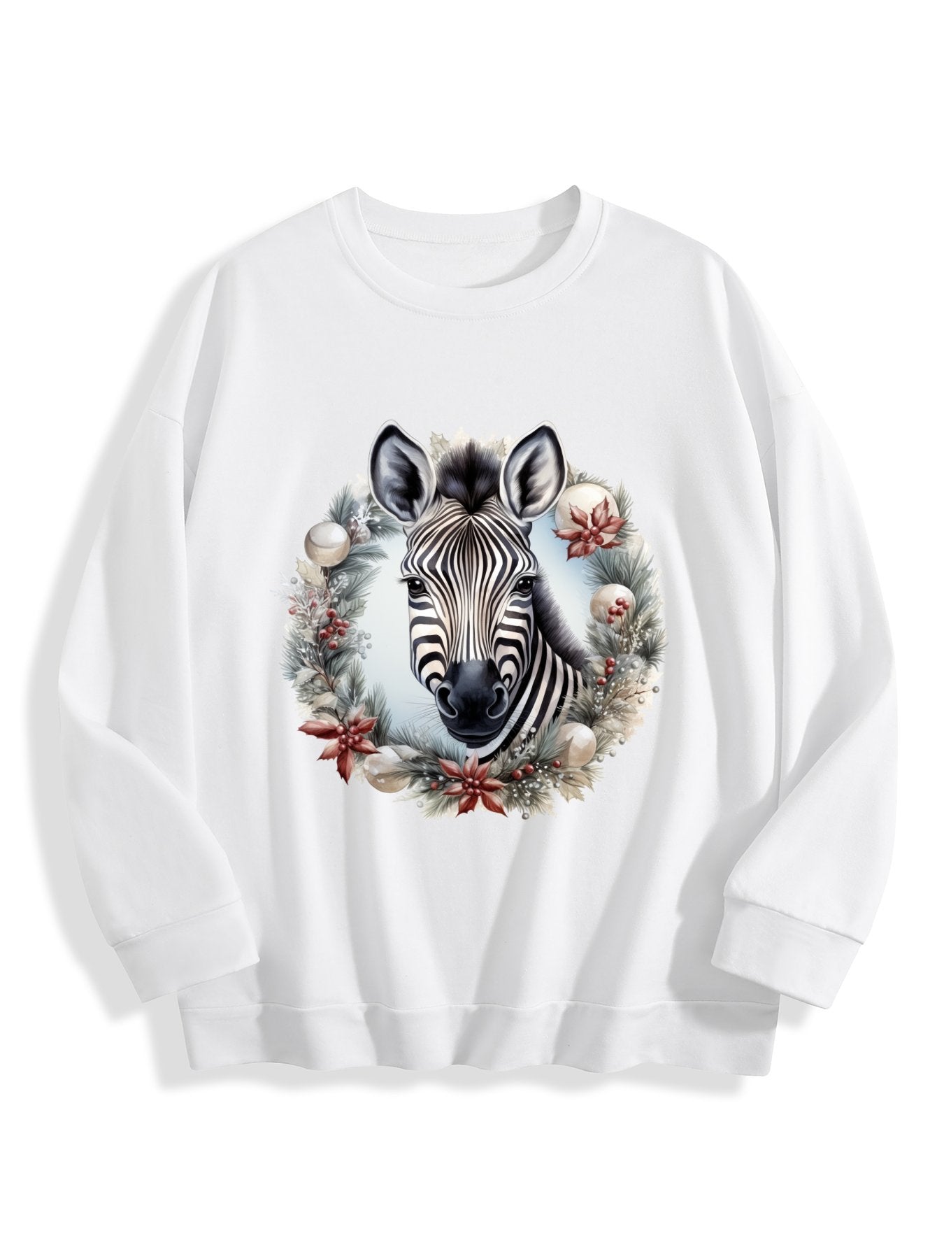 Customizable Christmas-themed long-sleeved Christmas Zebra
