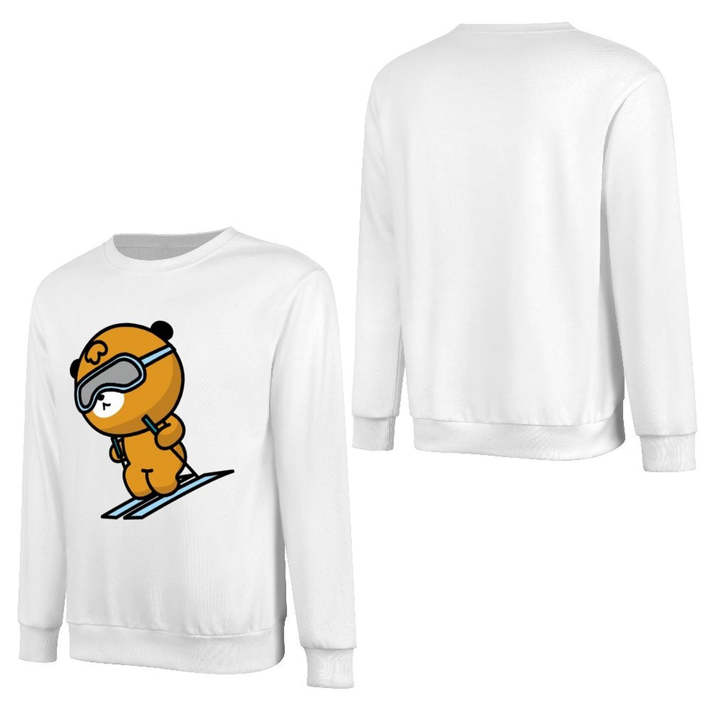 Front Patterned Long Sleeve TopRelaxed Fit Simple