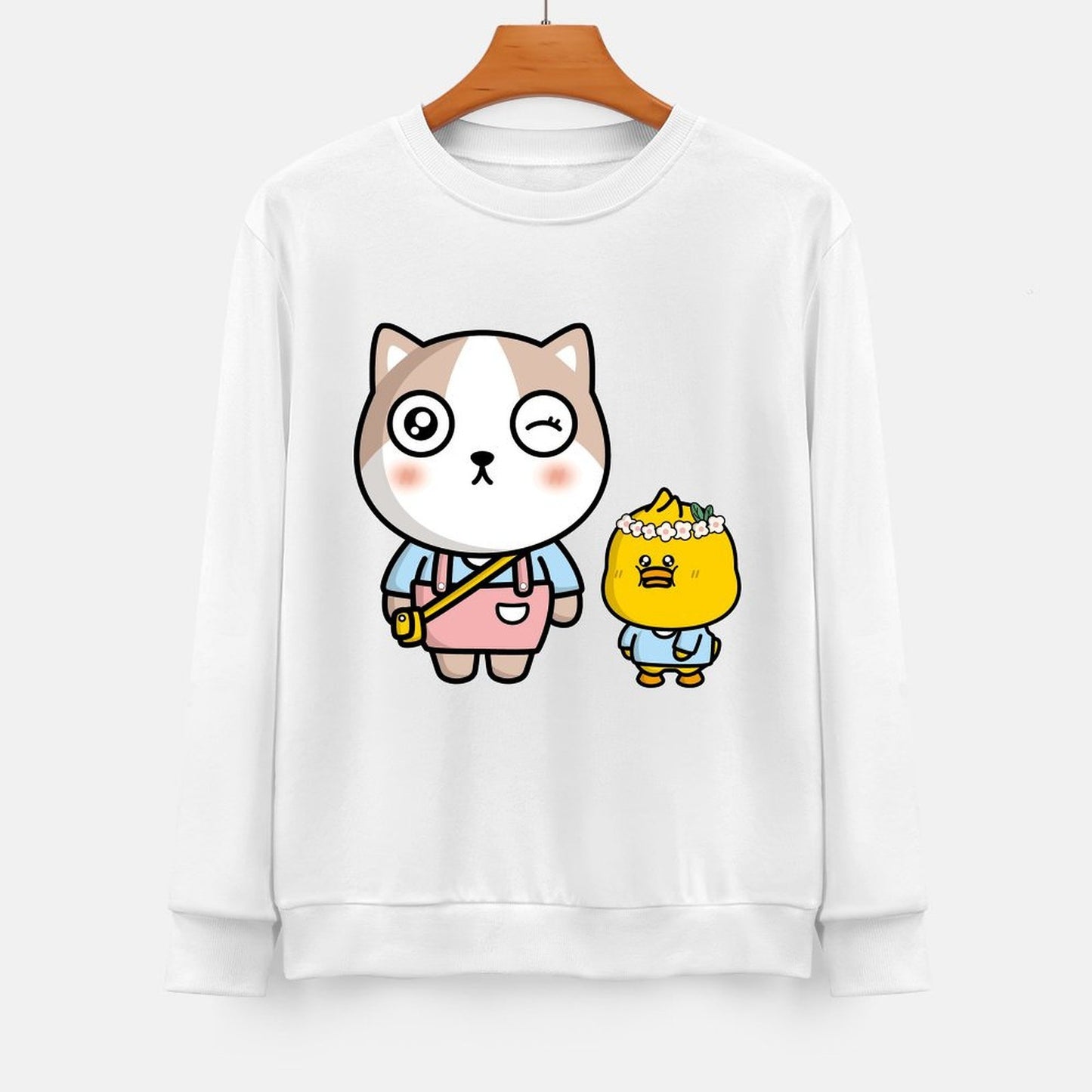 Front Patterned Long Sleeve TopPrint-Ready Casual