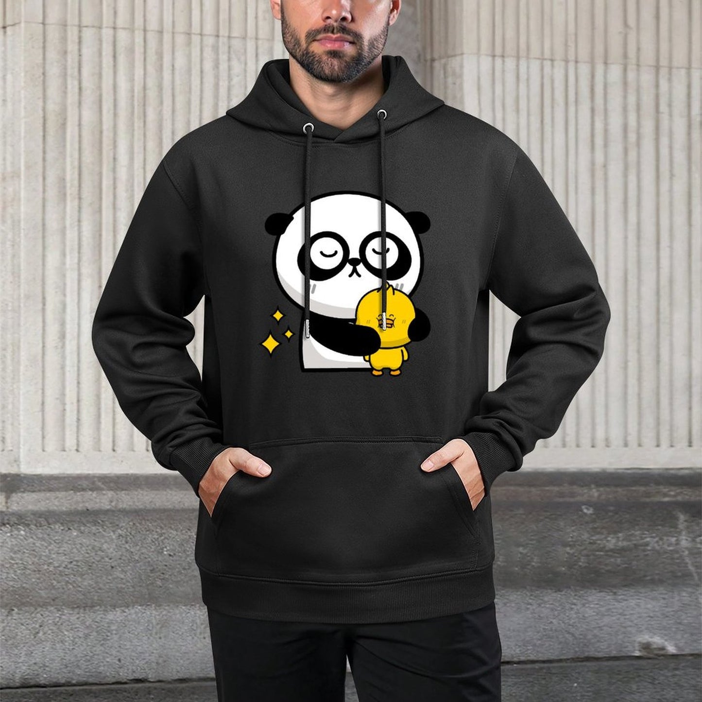 Signature Crew Neck Front Graphic Hoodies