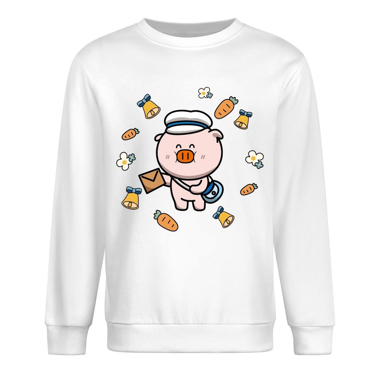 Front Patterned Long Sleeve TopPremium Double-Stitched