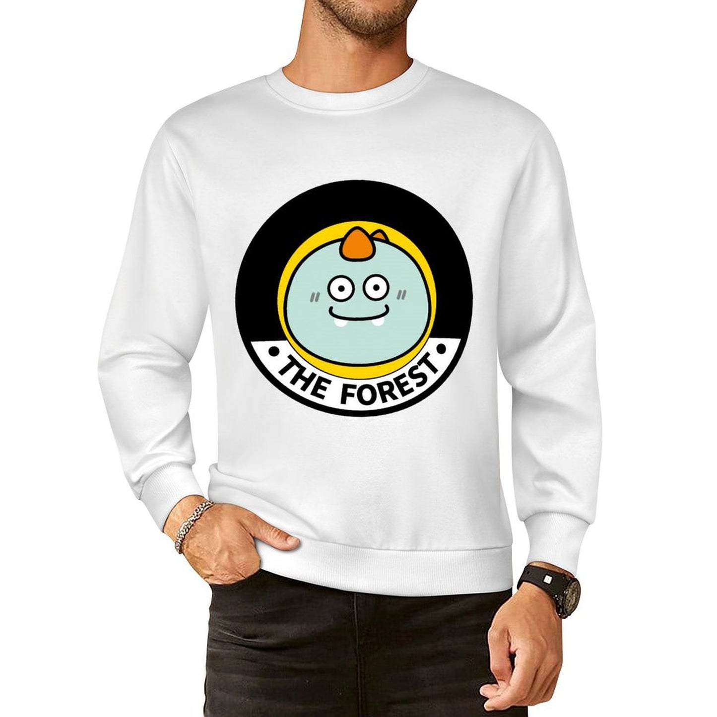 Front Patterned Long Sleeve TopNeutral BasicSeries