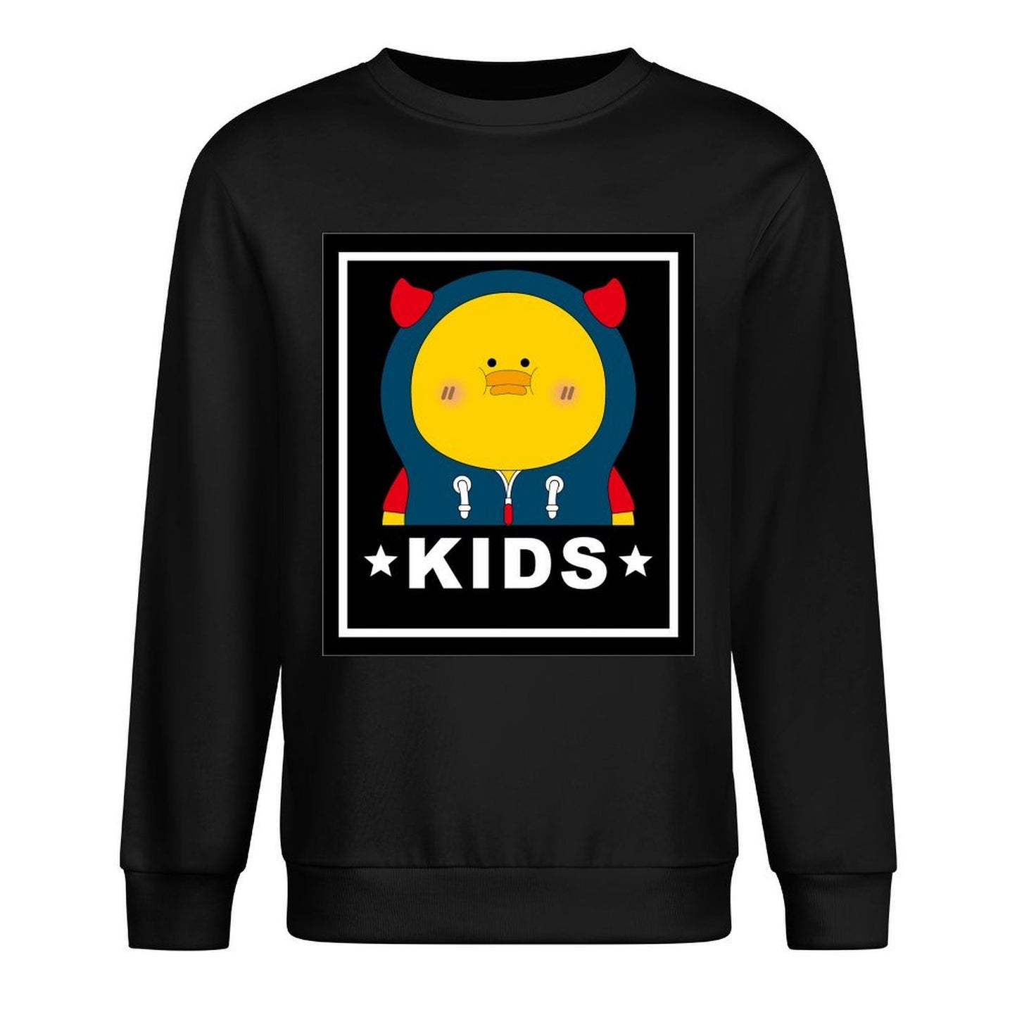 Front Patterned Long Sleeve TopNatural Regular