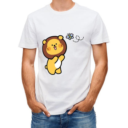 Fade-Proof Batch-Printed Front Graphic T-shirt