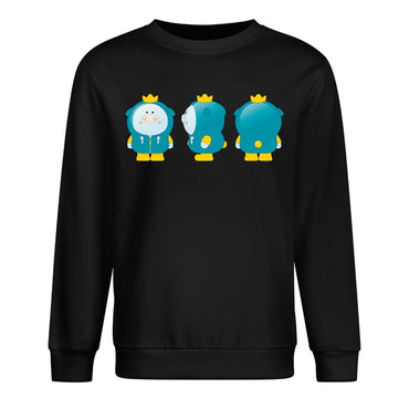 Front Patterned Long Sleeve TopEasyWear Relaxed Fit