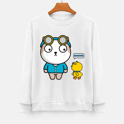 Front Patterned Long Sleeve TopSharp Simple