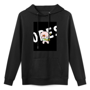 Easy-Care Sleek Front Graphic Hoodies