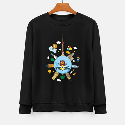 Front Patterned Long Sleeve TopLong Lasting Premium