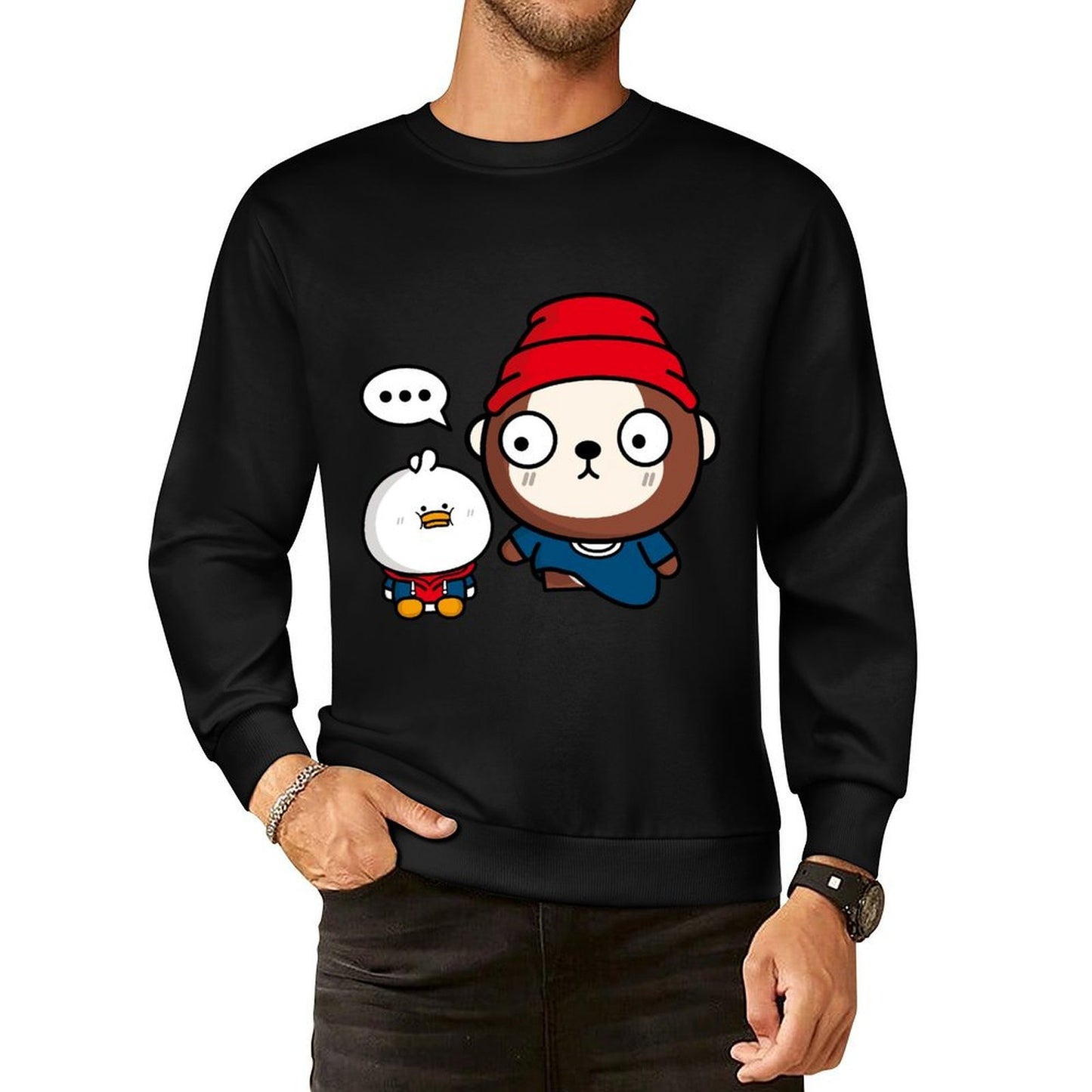 Front Patterned Long Sleeve TopLifestyleLine Minimalist