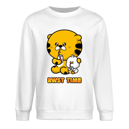 Front Patterned Long Sleeve TopSimple Solid