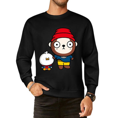 Front Patterned Long Sleeve TopCotton AllDay