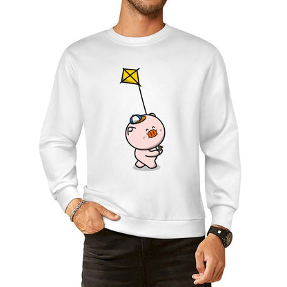 Front Patterned Long Sleeve TopAllSeason Fade-Resistant