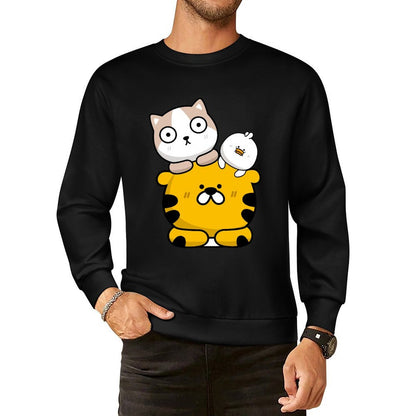 Front Patterned Long Sleeve TopSoftstyle Solid