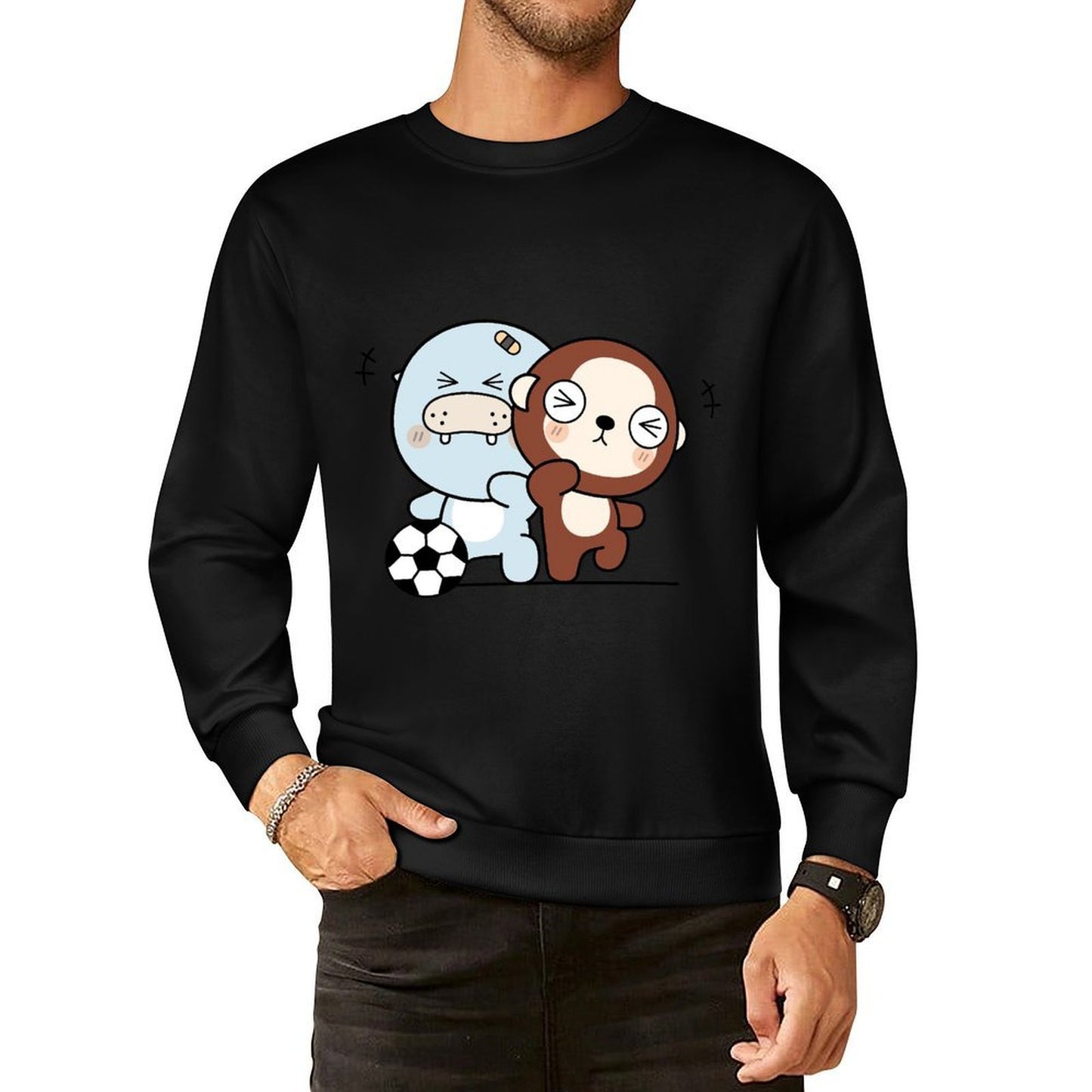 Front Patterned Long Sleeve TopOversized Performance