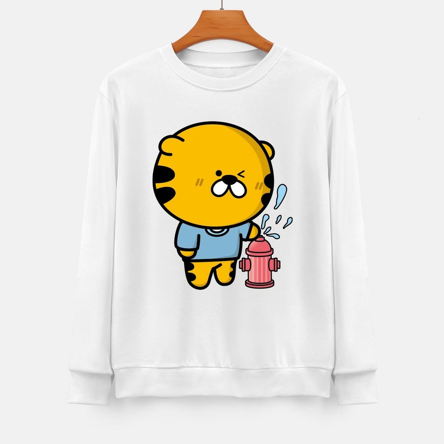 Front Patterned Long Sleeve TopOversized