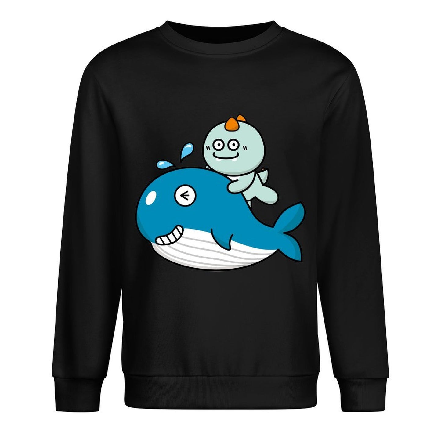 Front Patterned Long Sleeve TopShrink-Resistant EverydayTee