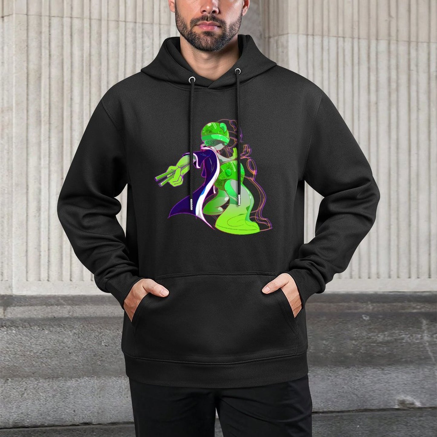 IPIB 250g Hooded Pocket Sweatshirt Front GraphicMen's Hooded  Sweatshirt6000009-7
