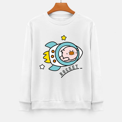 Front Patterned Long Sleeve TopComfortFit Relaxed Fit