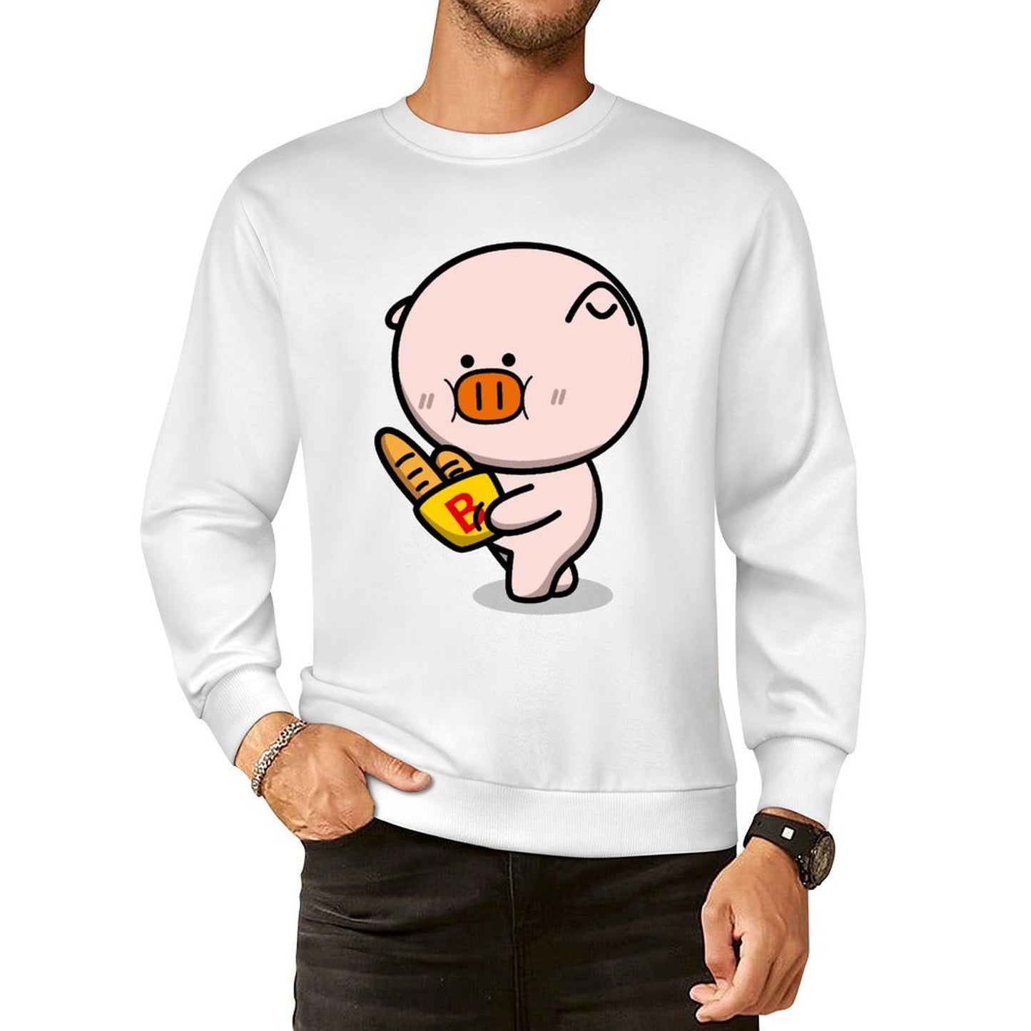 Front Patterned Long Sleeve Top Modern