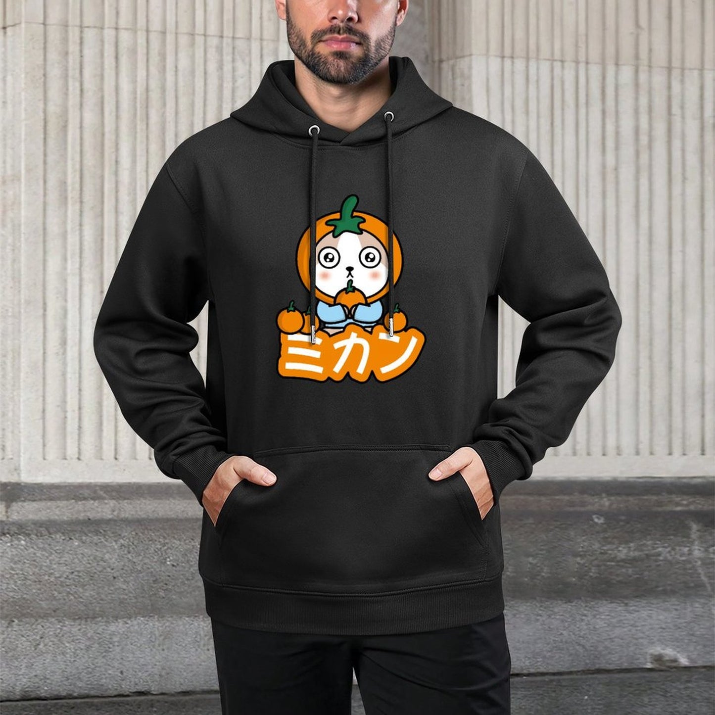 Double-Stitched  Front Graphic Hoodies