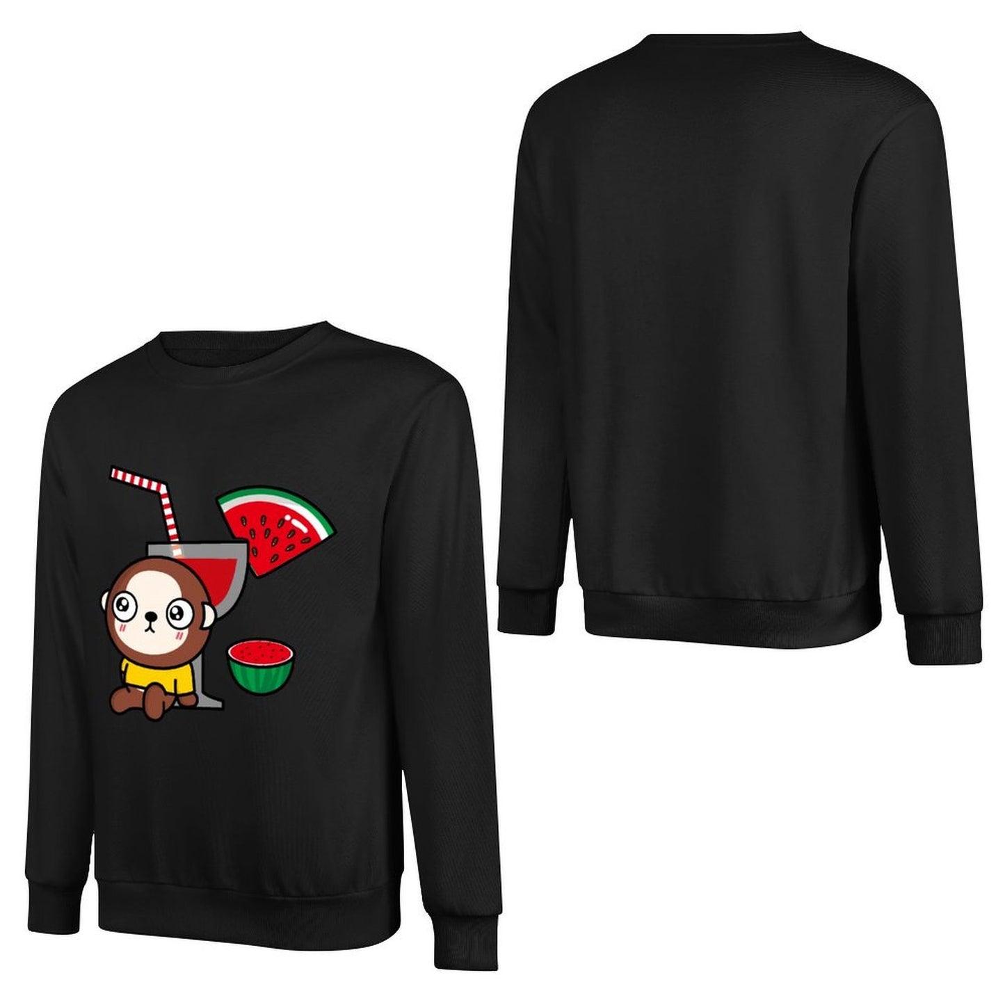 Front Patterned Long Sleeve TopDaily ClassicStyle