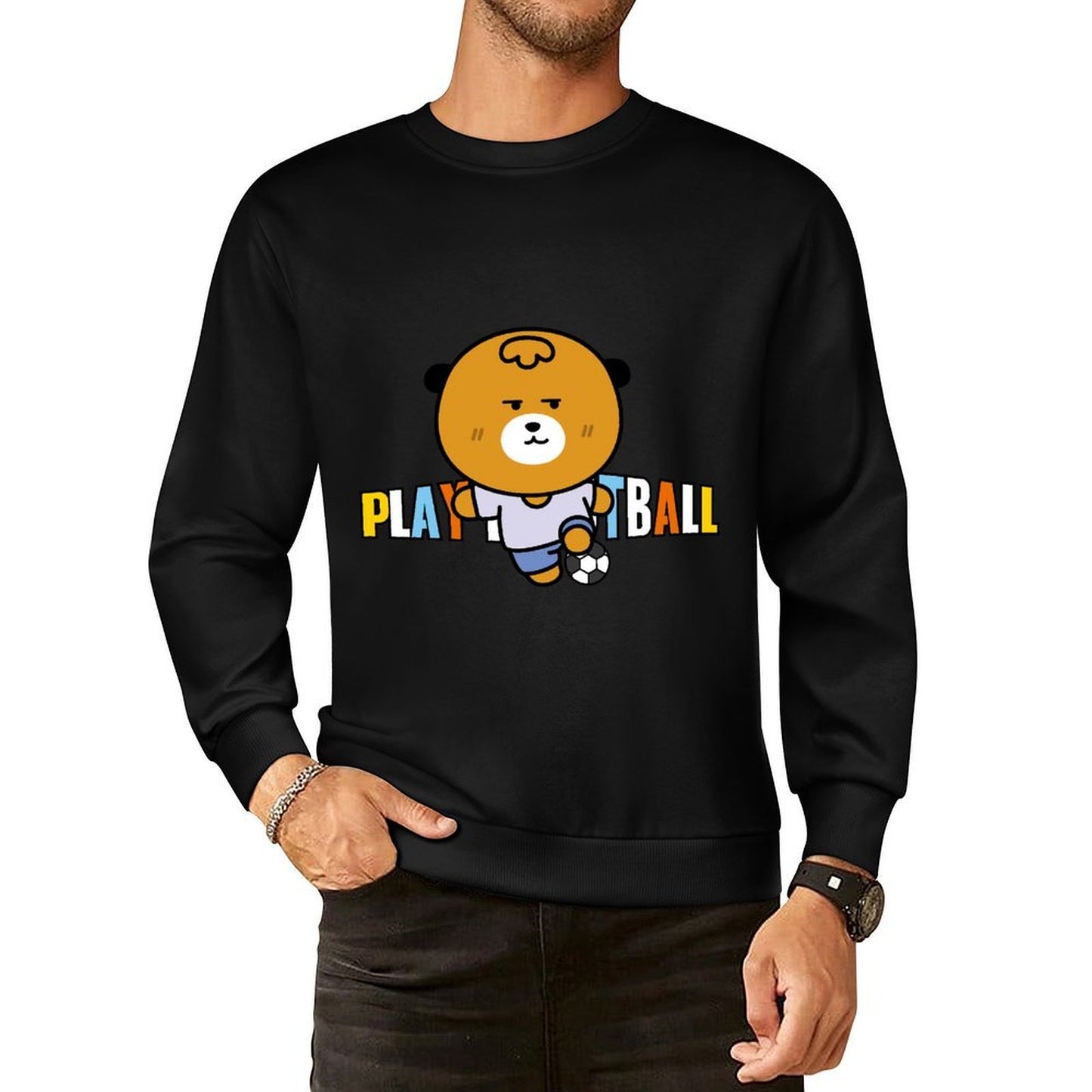 Front Patterned Long Sleeve TopEverydayComfort Design-Your-Own