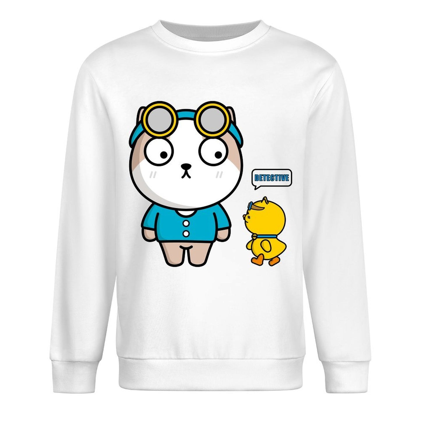 Front Patterned Long Sleeve TopSharp Simple