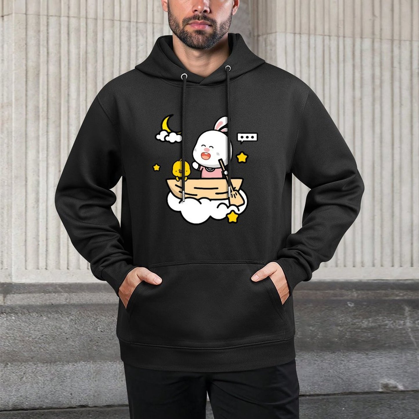 Regular Crisp Print Front Graphic Hoodies