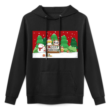 Sleek Easy-Care Front Graphic Hoodies