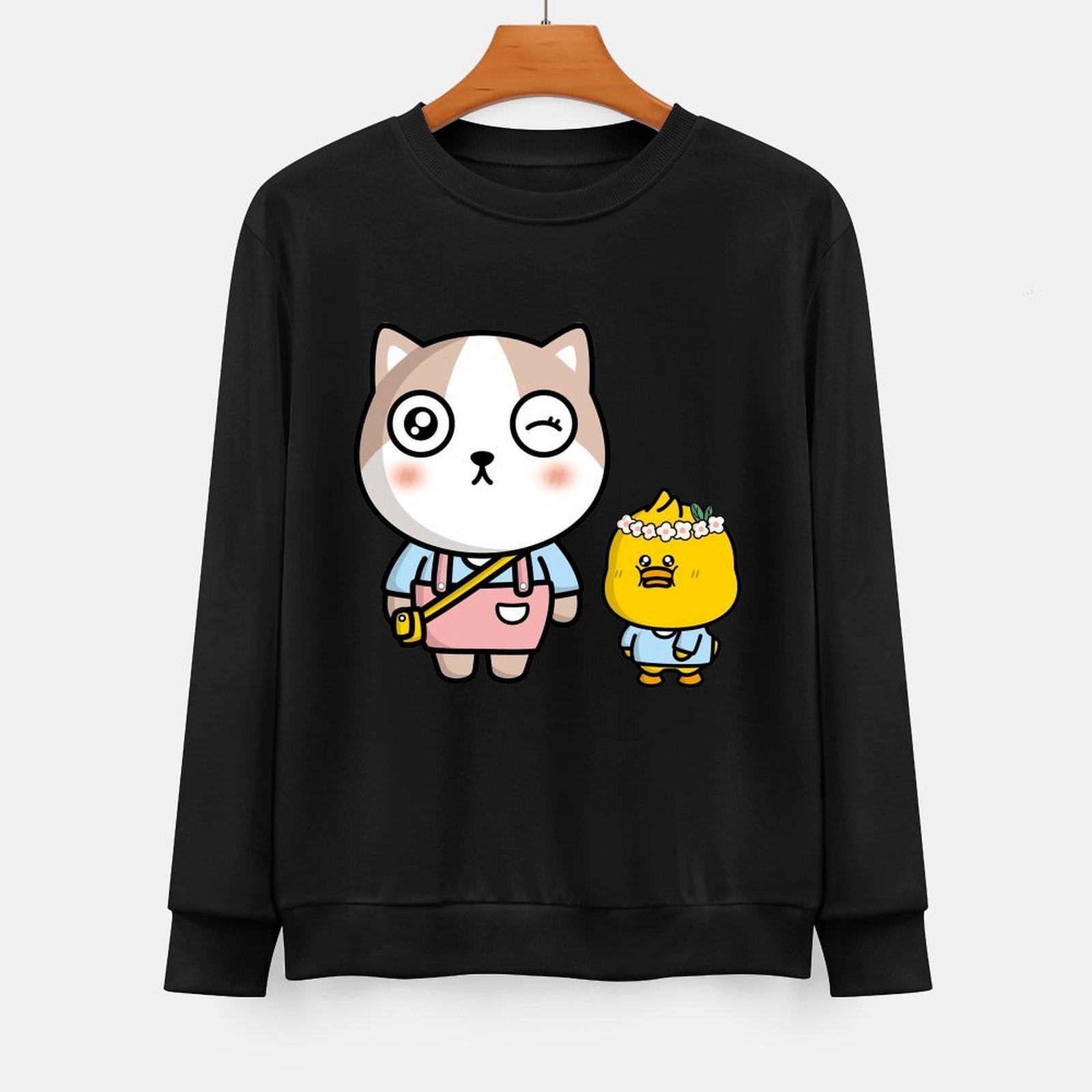  Front Patterned Long Sleeve TopPrint-Ready Casual