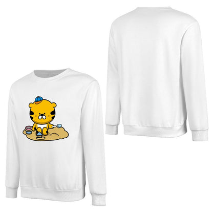 Front Patterned Long Sleeve TopColorfast Tear-Resistant