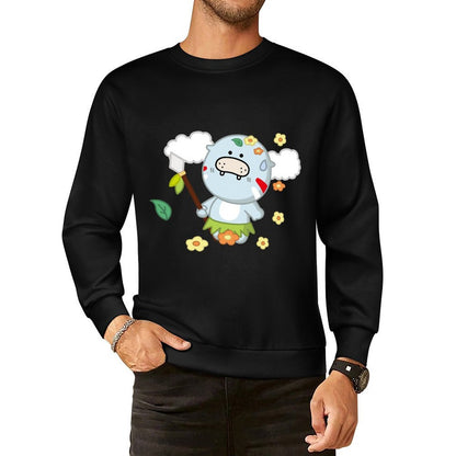 Front Patterned Long Sleeve TopPrint-Ready Plain